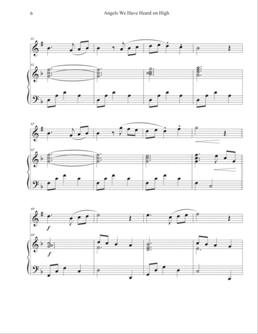 Angels We Have Heard on High (Trumpet-Piano) Trumpet Solo scores gallery preview page 6