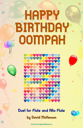 Happy Birthday Oompah, for Flute and Alto Flute Duet