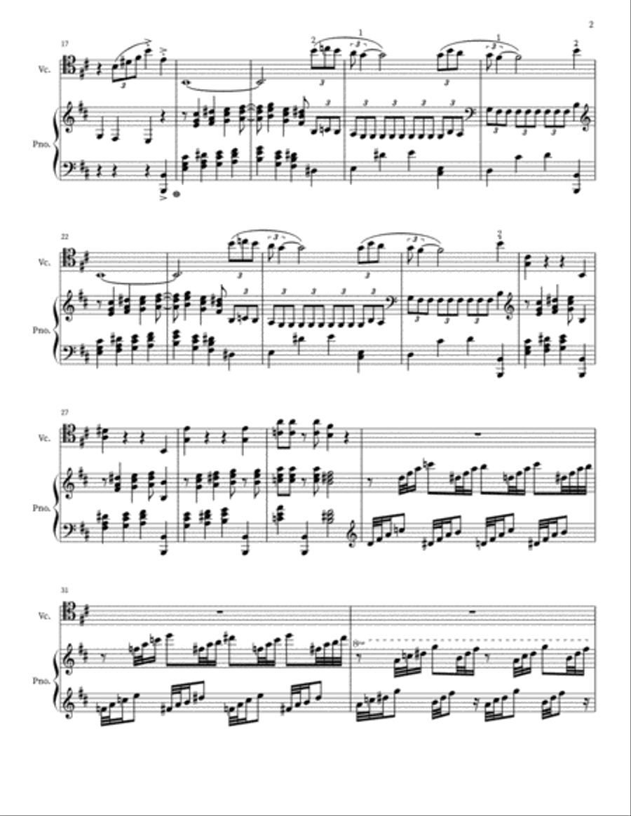 Dance of The Sugar Plum Fairies, From The Nutcracker Suite(Cello & Piano) Piano scores gallery preview page 2