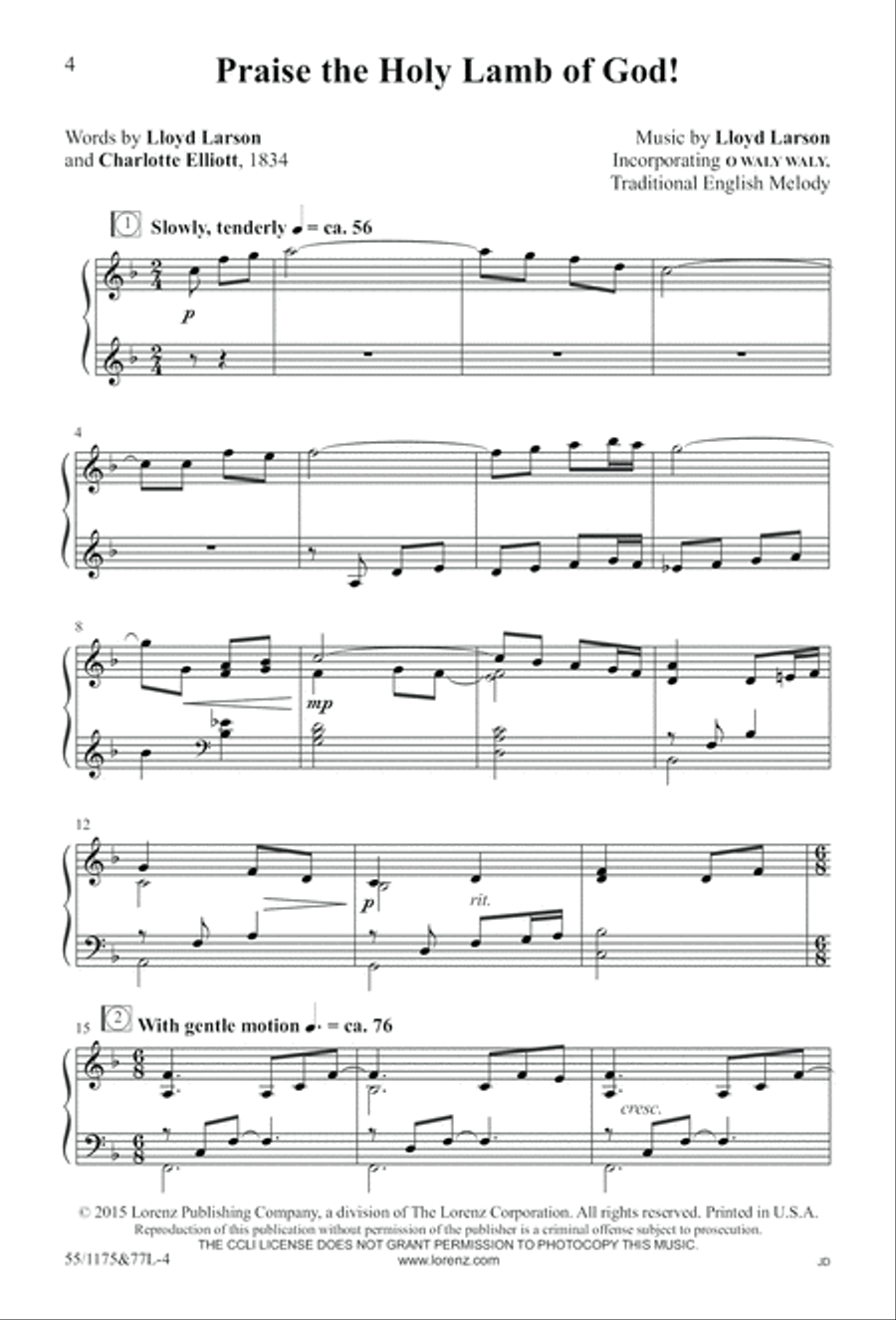 Behold the Lamb! Behold the Lamb! 4-Part scores gallery preview page 5