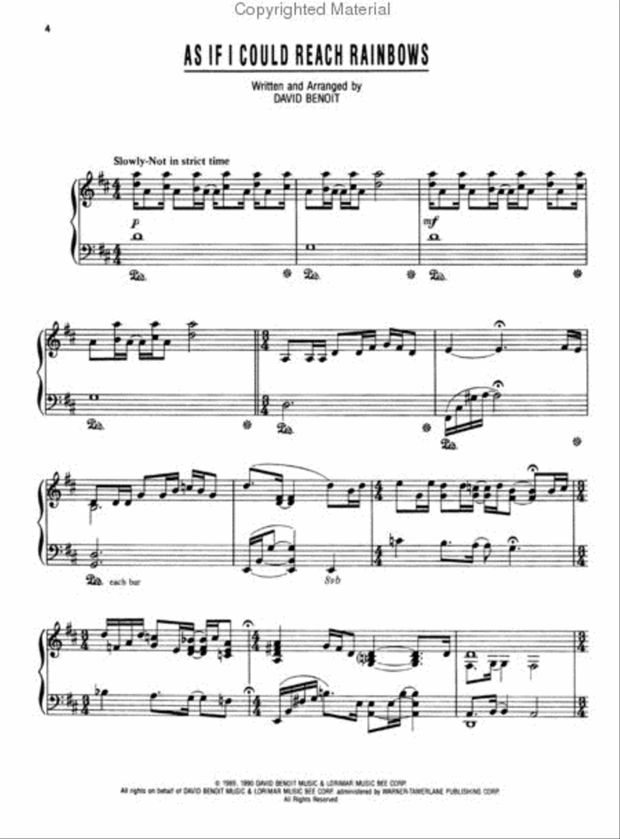 David Benoit – Anthology Piano, Vocal, Guitar scores gallery preview page 3