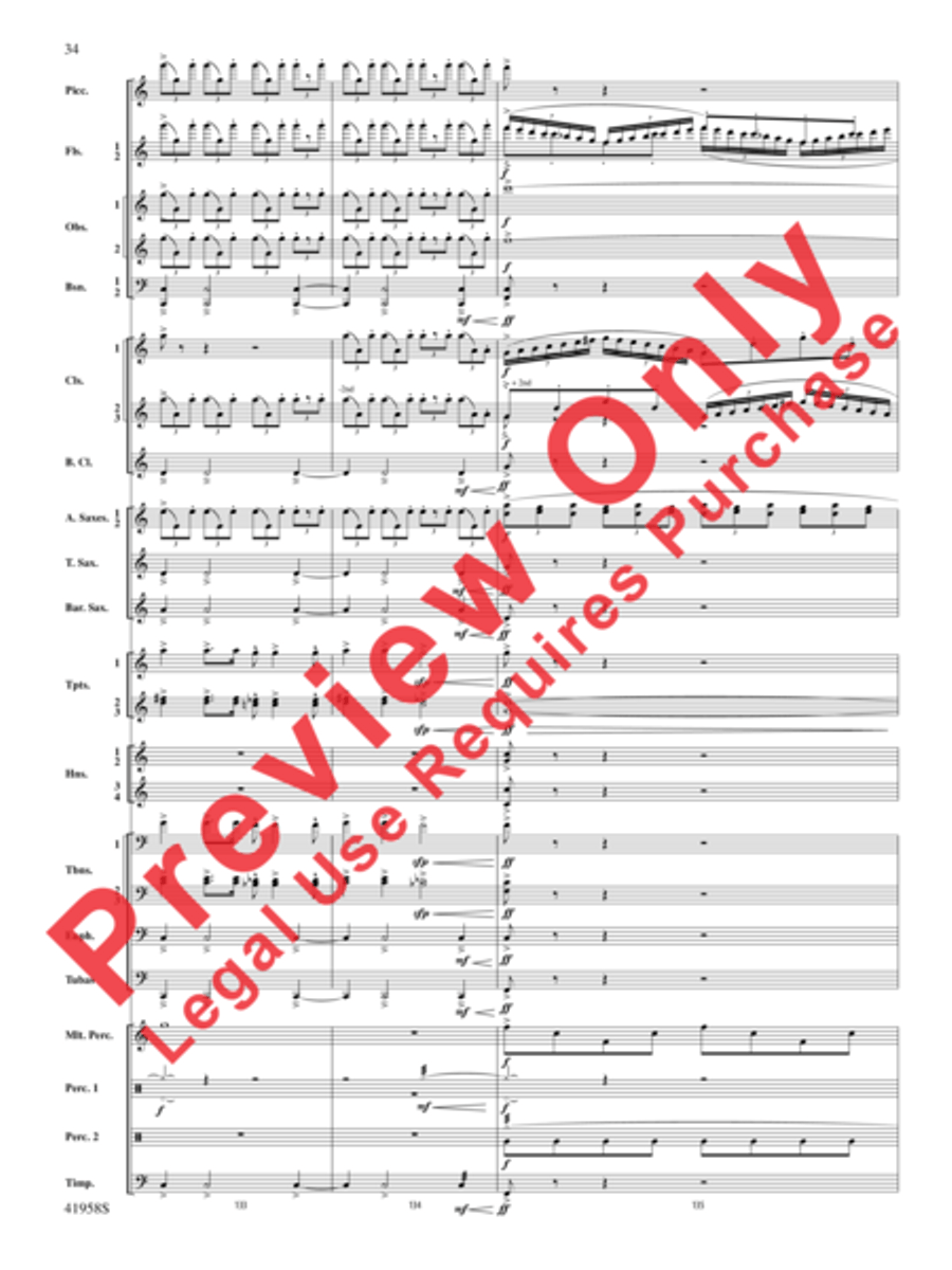 God's Country God's Country Concert Band scores gallery preview page 54