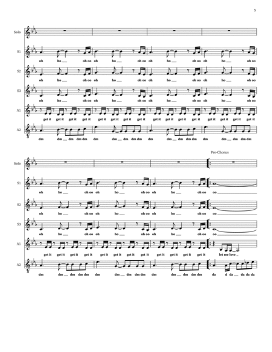 Let's Get It On Choir scores gallery preview page 5