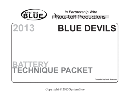 Blue Devils Battery Audition Pak - Tenors