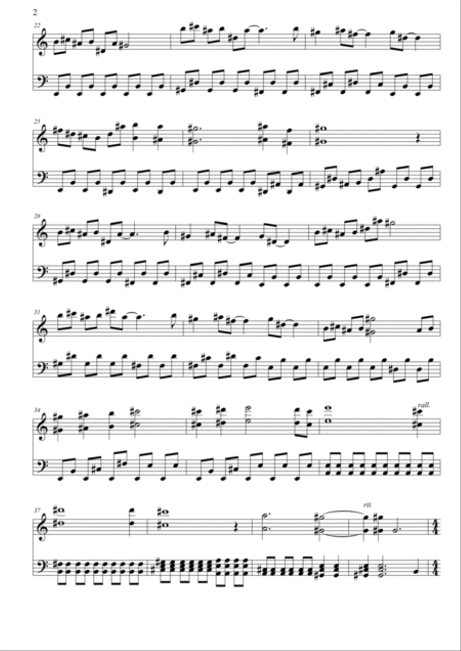 4 pezzi per pianoforte. 3- Minimal Pop Piano Solo scores gallery preview page 2