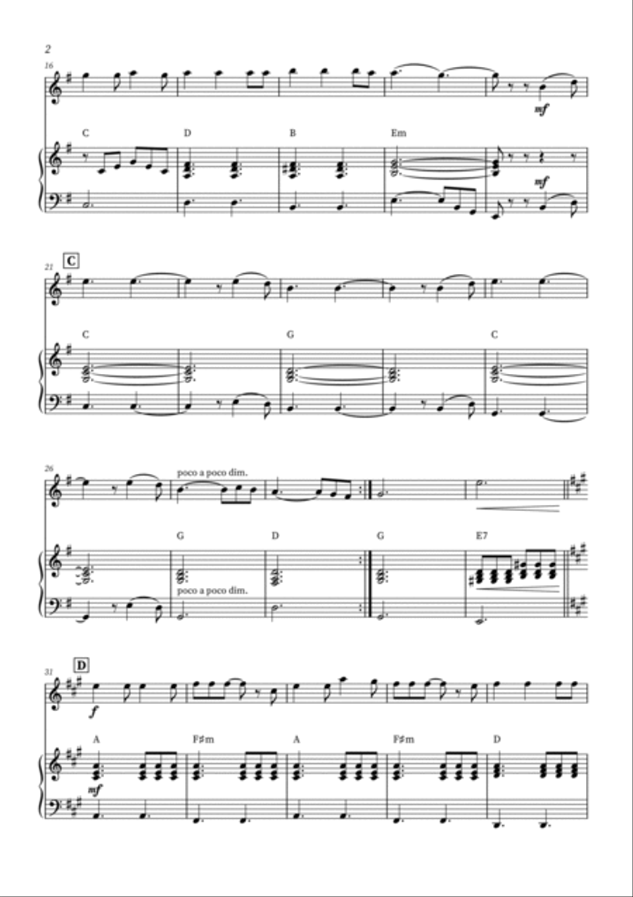 Hallelujah Violin Solo scores gallery preview page 2
