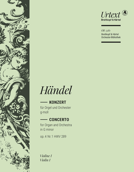Organ Concerto (No. 1) in G minor Op. 4/1 HWV 289