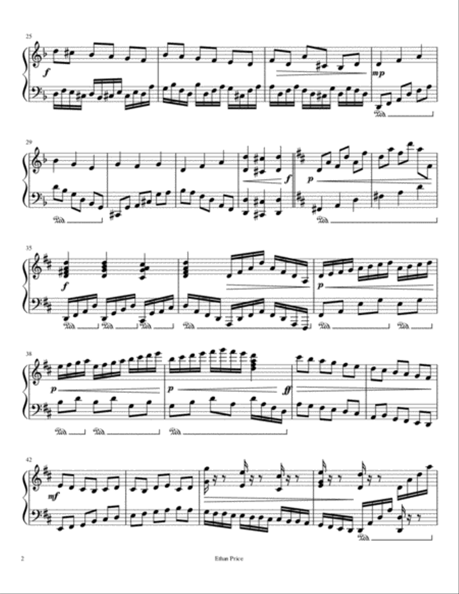Sonata in D Minor Piano Solo scores gallery preview page 2