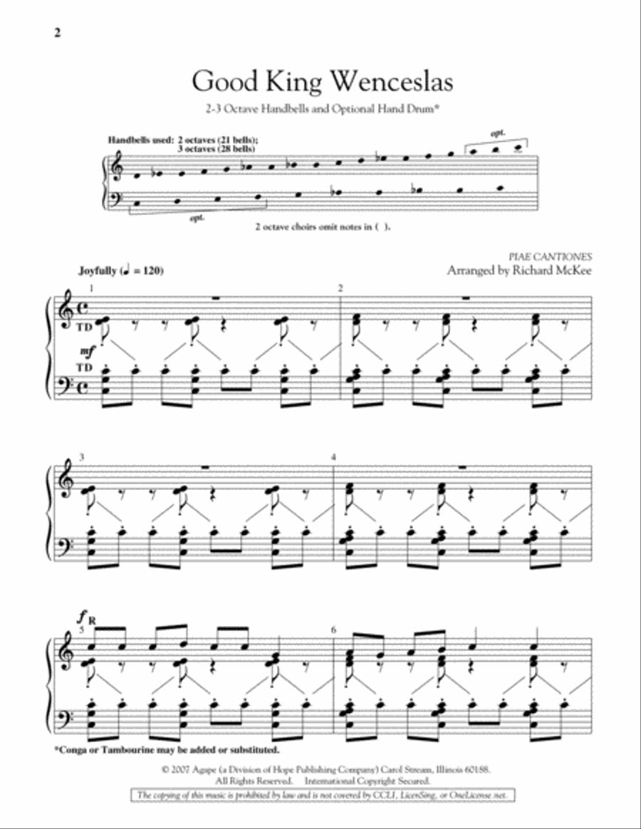 Good King Wenceslas 3-Octaves scores gallery preview page 2