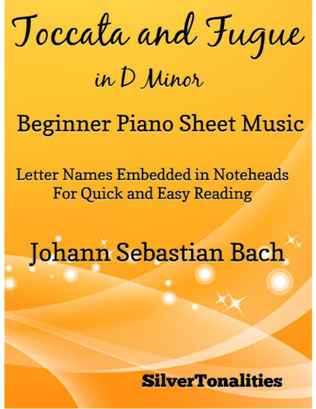 Book cover for Toccata and Fugue in D Minor Beginner Piano Sheet Music