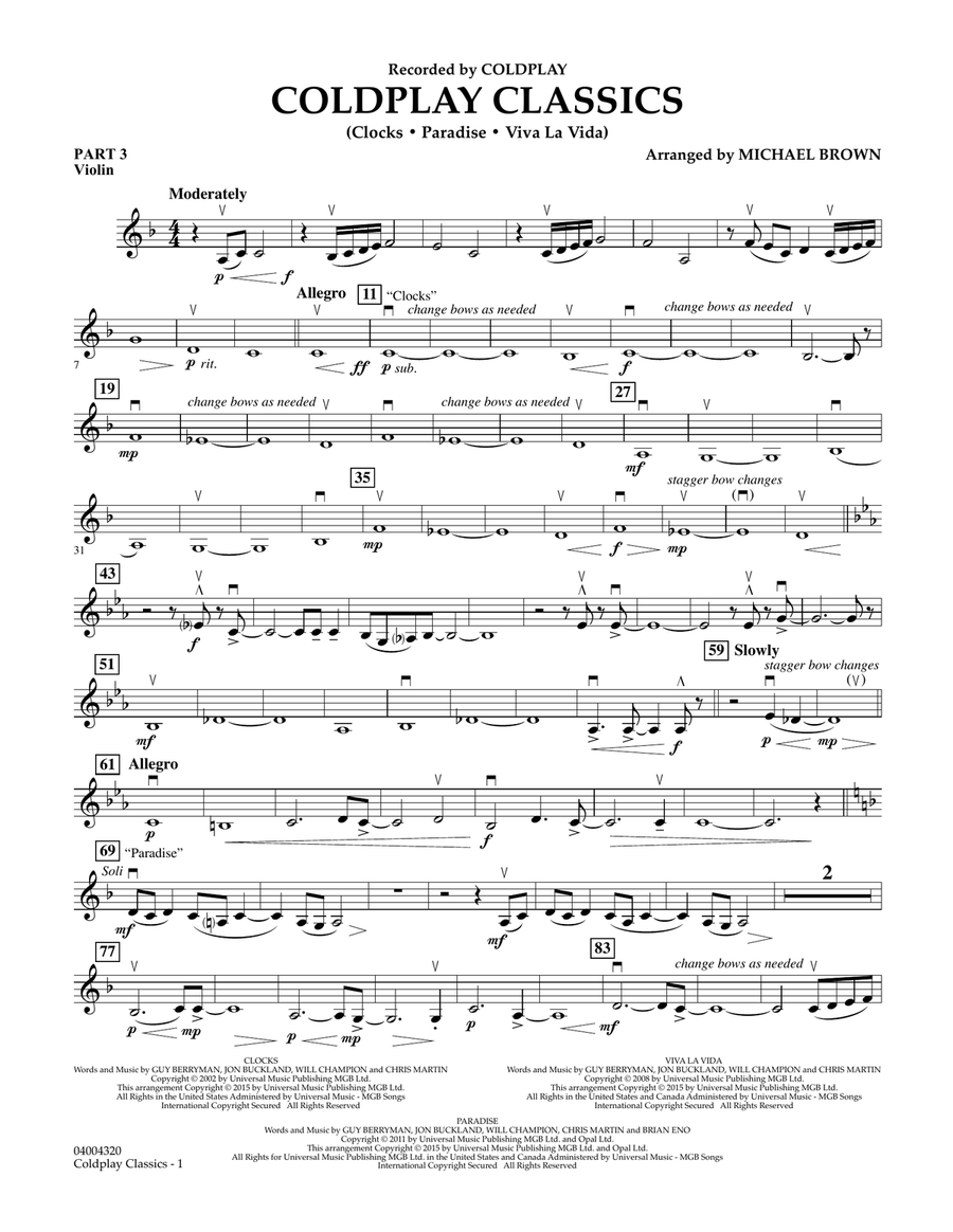 Coldplay Classics - Pt.3 - Violin