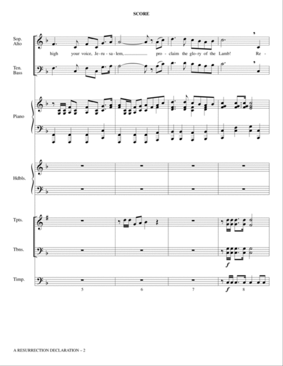 A Resurrection Declaration - Full Score Choir scores gallery preview page 2