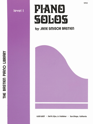 Book cover for Piano Solos, Level 1