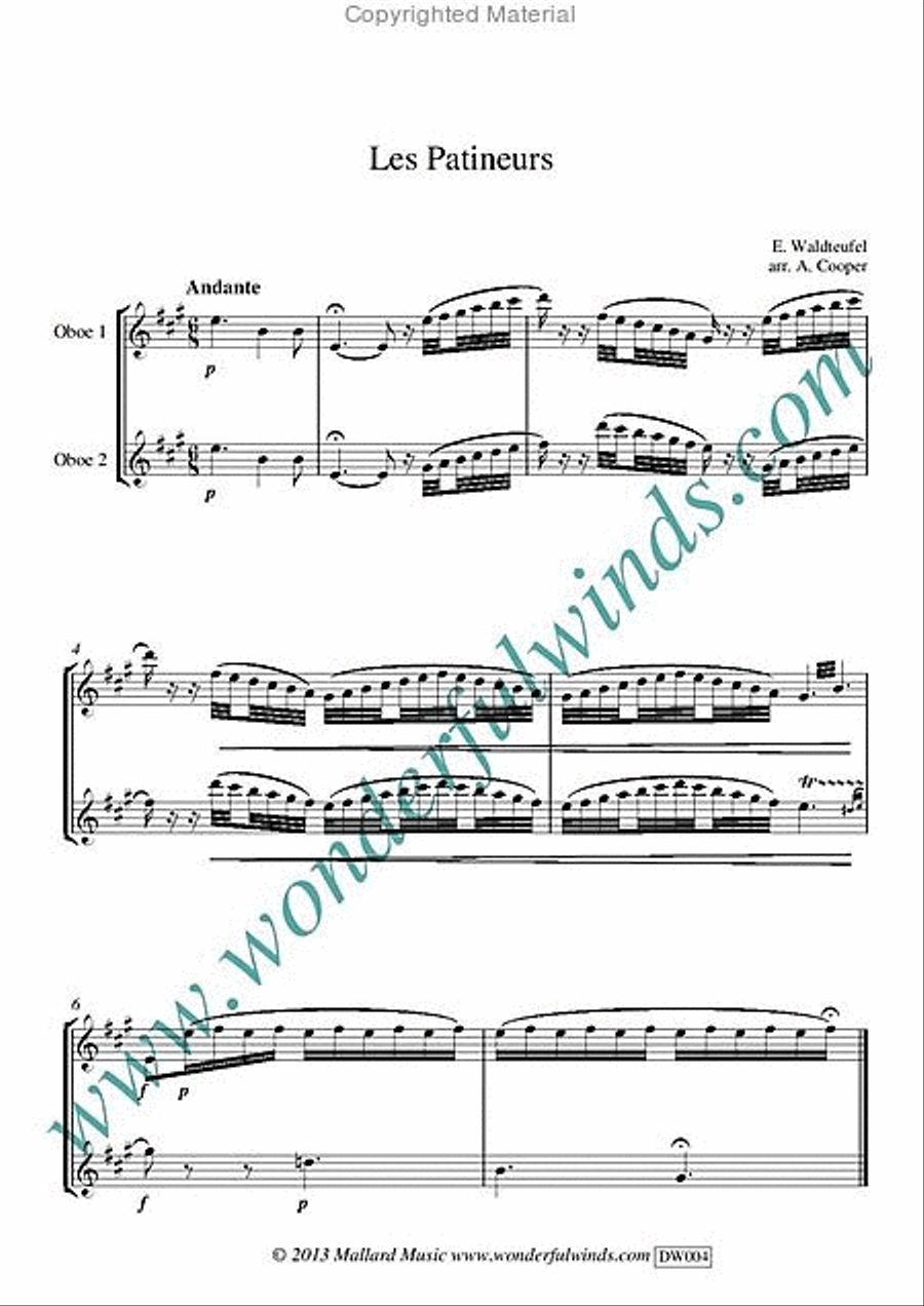 Les Patineurs Les Patineurs Woodwind Duet scores gallery preview page 2