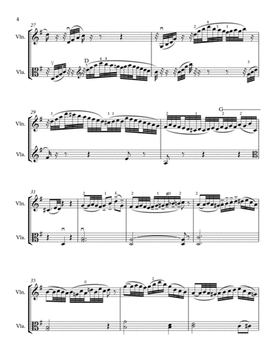 Haydn Sonata in E-minor for violin and viola, 2nd movement image number null