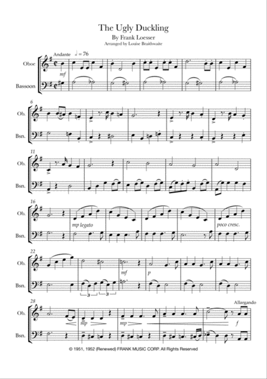 The Ugly Duckling Woodwind Duet scores gallery preview page 2