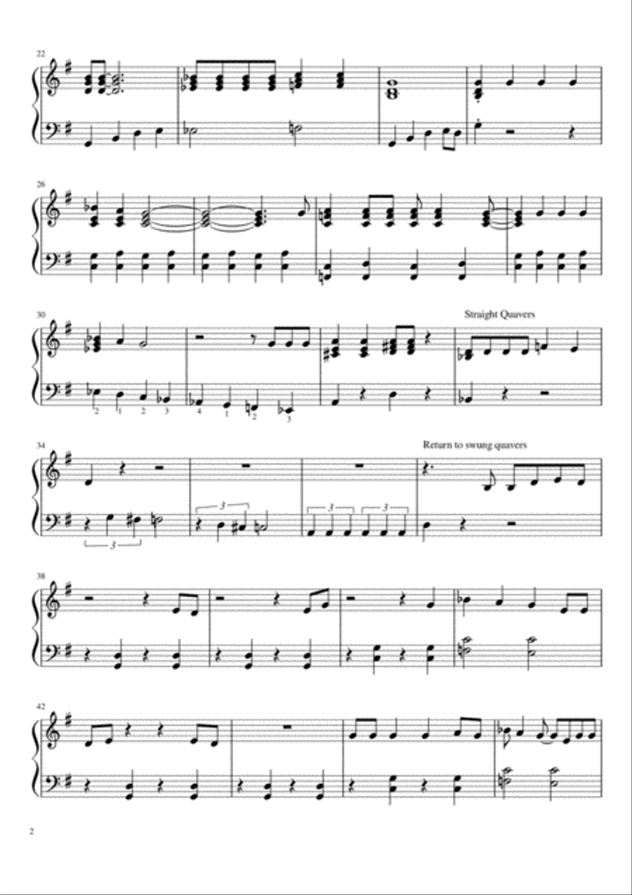 Crazy Little Thing Called Love Piano Solo scores gallery preview page 2