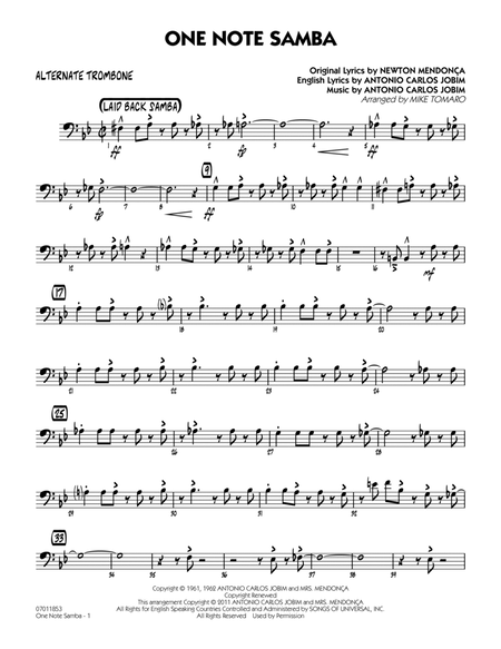 One Note Samba - Alternate Trombone