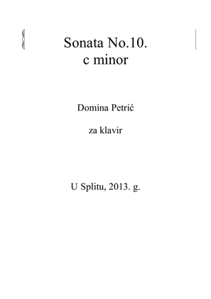 Book cover for Sonata c minor