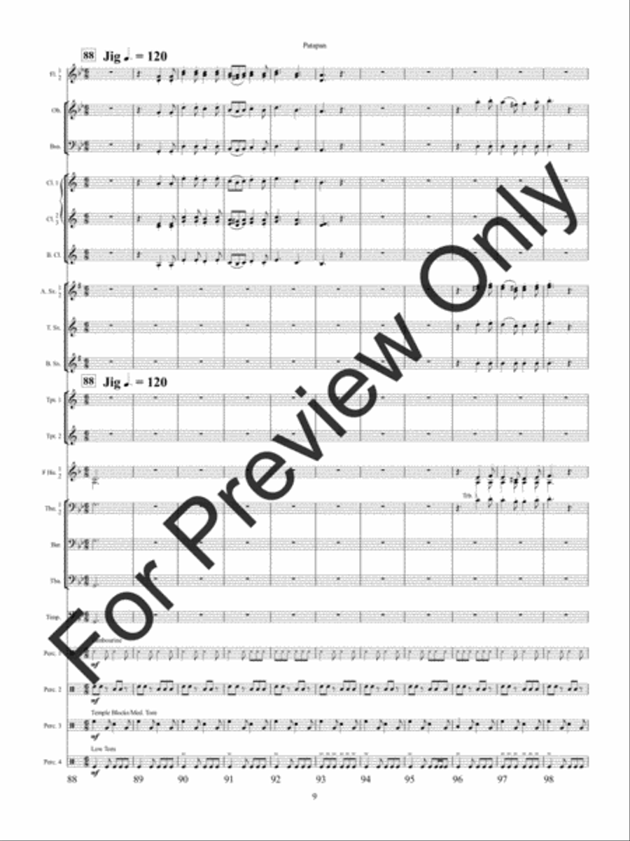 Patapan (Score) Concert Band scores gallery preview page 12
