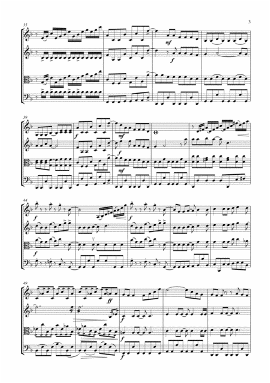 Don't Stop Me Now String Quartet scores gallery preview page 3