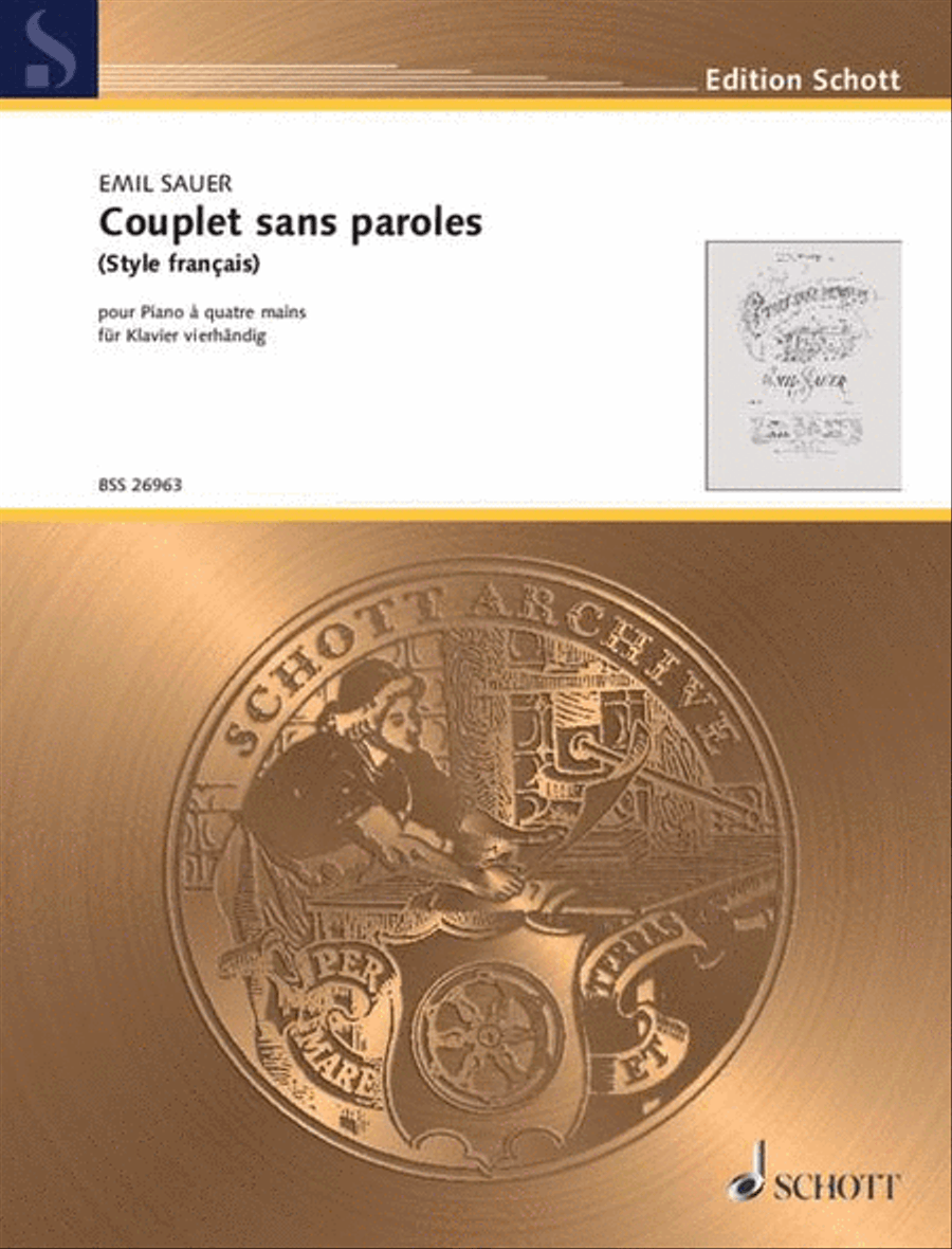 Couplet sans paroles Piano Duet scores gallery preview page 1