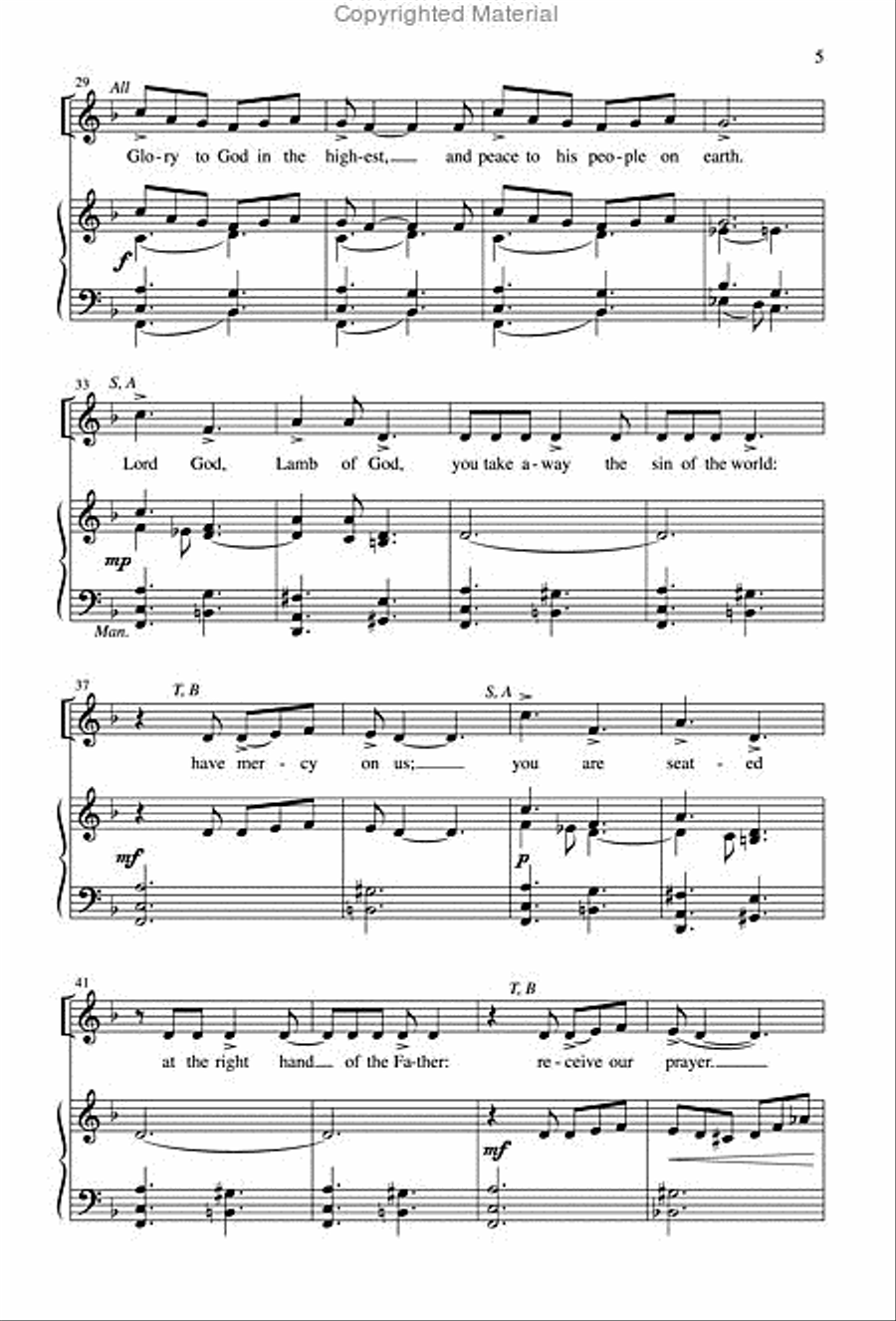 Gloria of the Bells Gloria of the Bells 4-Part scores gallery preview page 4