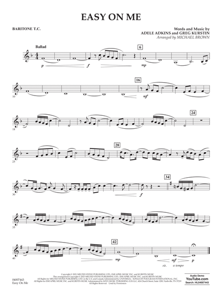 Easy on Me (arr. Michael Brown) - Baritone T.C.