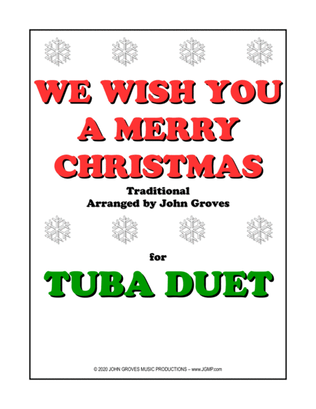 Book cover for We Wish You A Merry Christmas -Tuba Duet