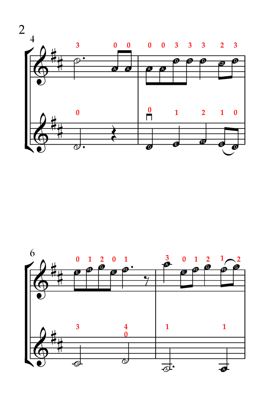 The Twelve Days of Christmas (VIOLIN DUET - EASY LEVEL) String Duet scores gallery preview page 3