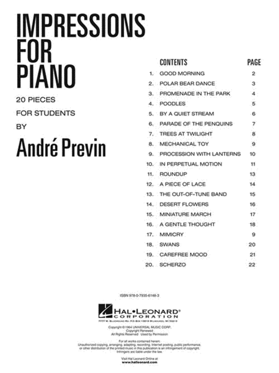 Impressions for Piano