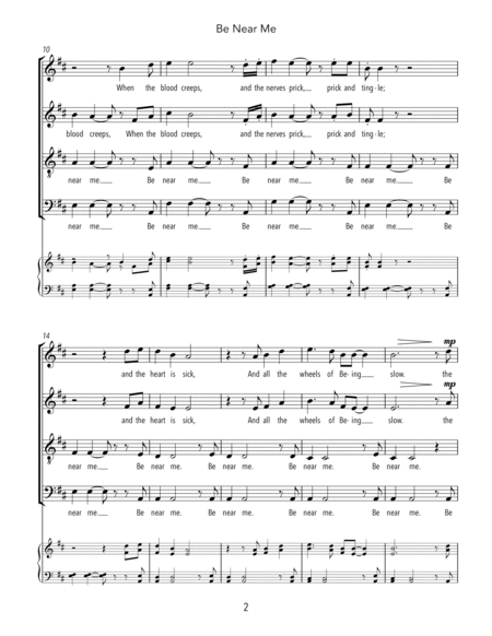 Be Near Me (SATB) image number null