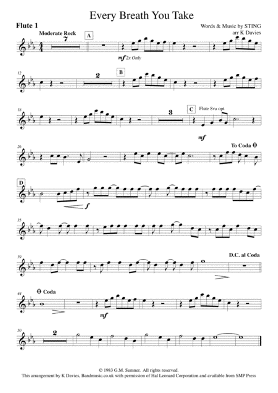 Every Breath You Take Small Ensemble scores gallery preview page 2