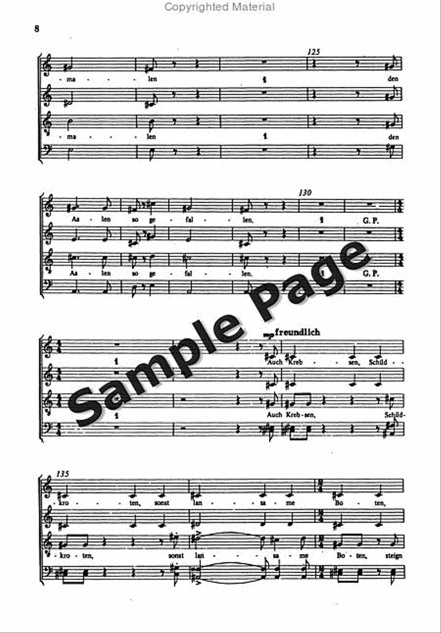 Poos H Antonius Fischpredigt 4-Part scores gallery preview page 9