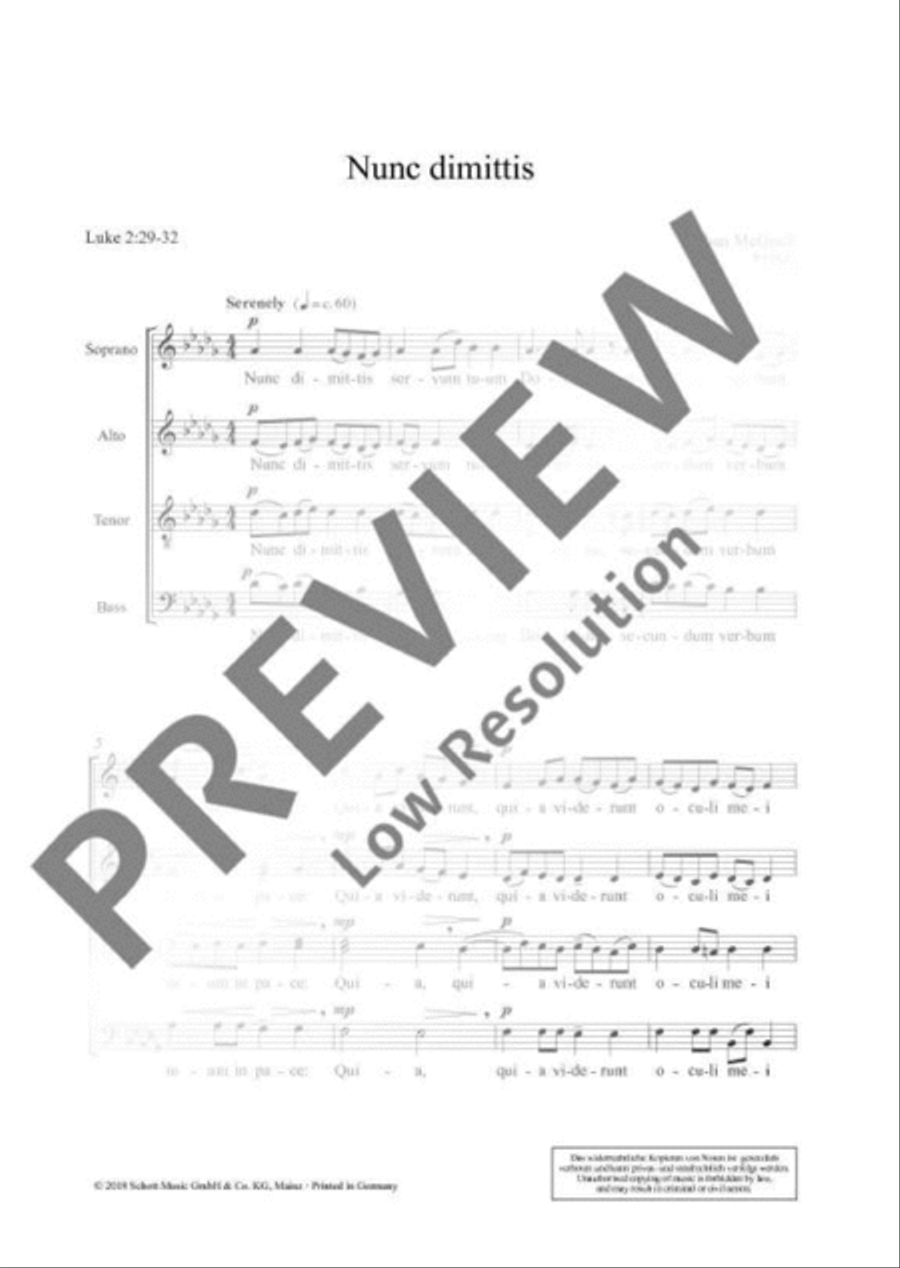 Nunc dimittis Nunc dimittis Divisi scores gallery preview page 4
