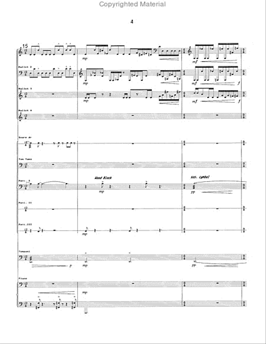 Dance Music Percussion Ensemble scores gallery preview page 5