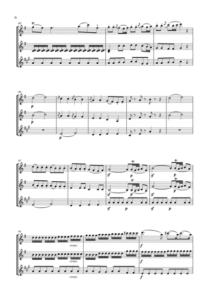 Eine Kleine Nachtmusik for Flute, Violin and Bass Clarinet image number null