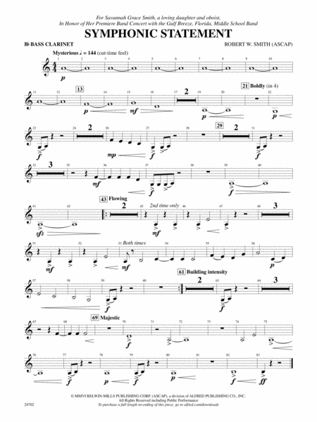 Symphonic Statement: B-flat Bass Clarinet