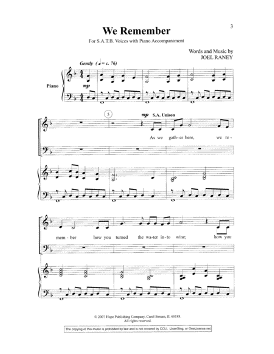 We Remember We Remember 4-Part scores gallery preview page 3