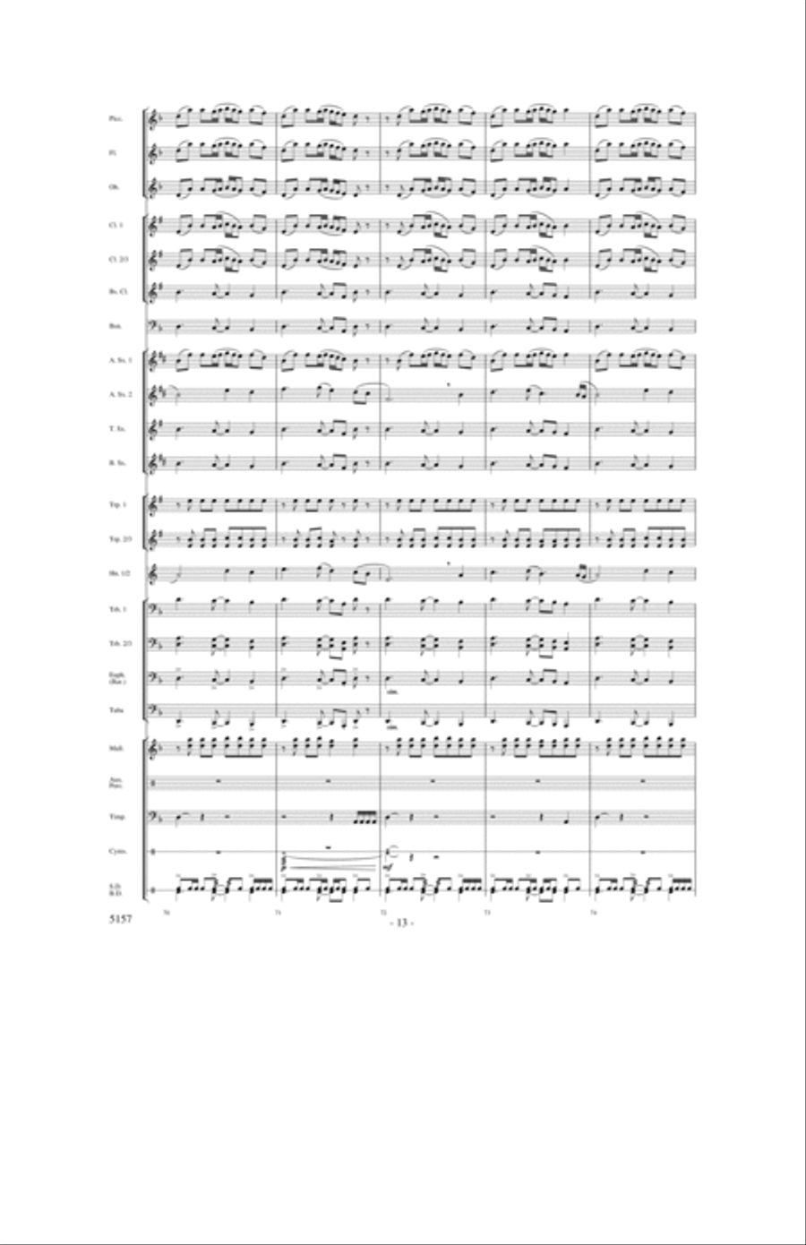 Fate of the Gods Concert Band scores gallery preview page 12