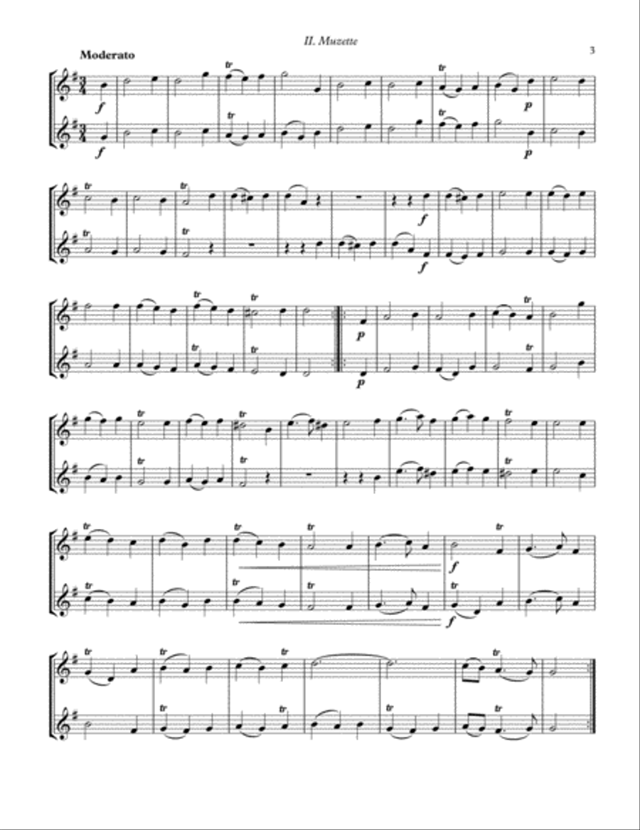 Nine Duets from Hotteterre op. 8 (Instruments in Eb (Alto/Bari Sax) Version - Editions for All Inst Woodwind Duet scores gallery preview page 3