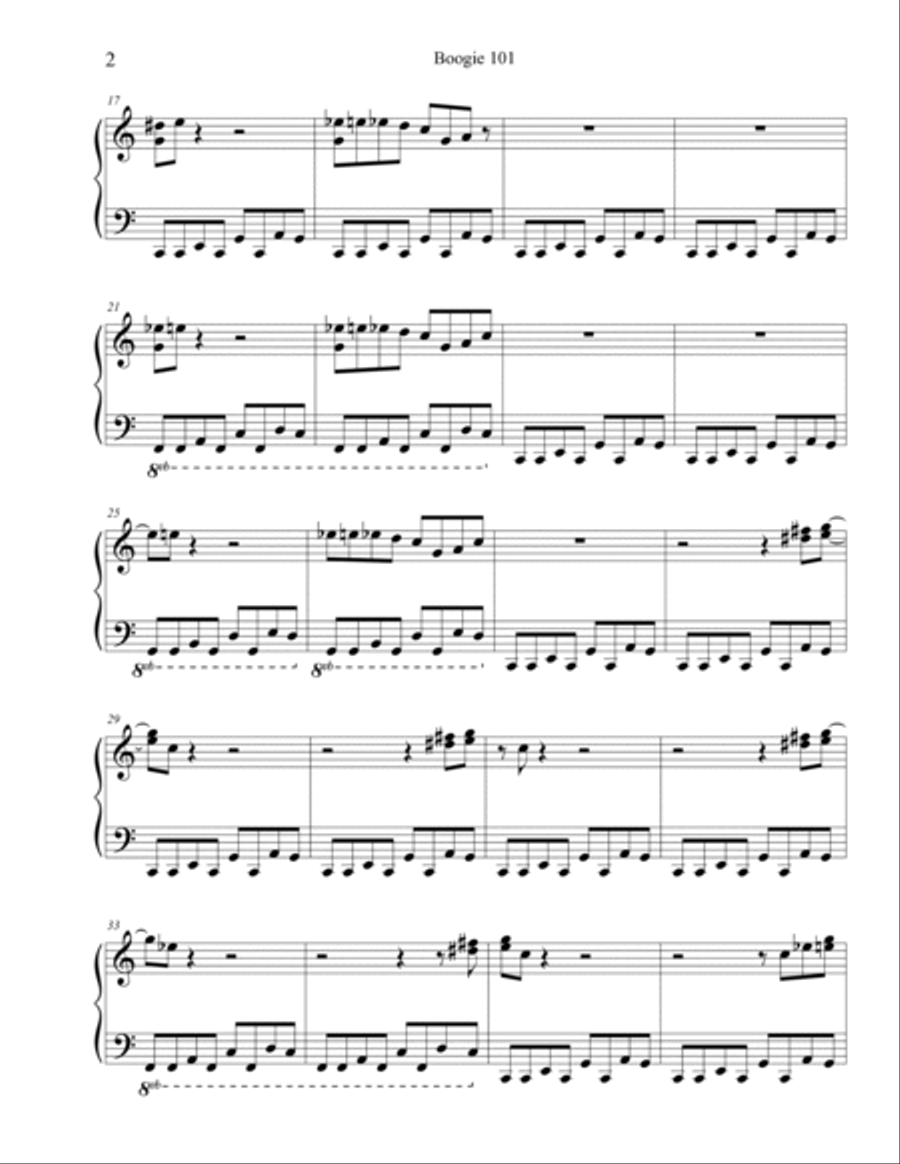 Boogie 101 Piano Solo scores gallery preview page 2