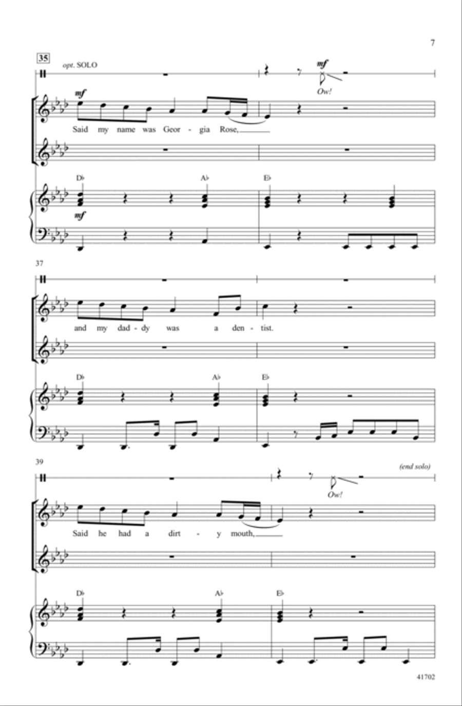 Best Song Ever Choir scores gallery preview page 6
