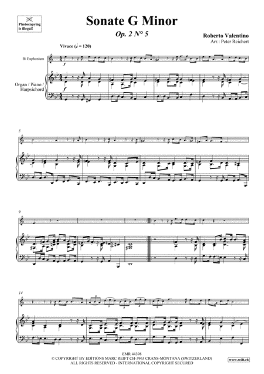 Sonate G Minor Euphonium scores gallery preview page 3