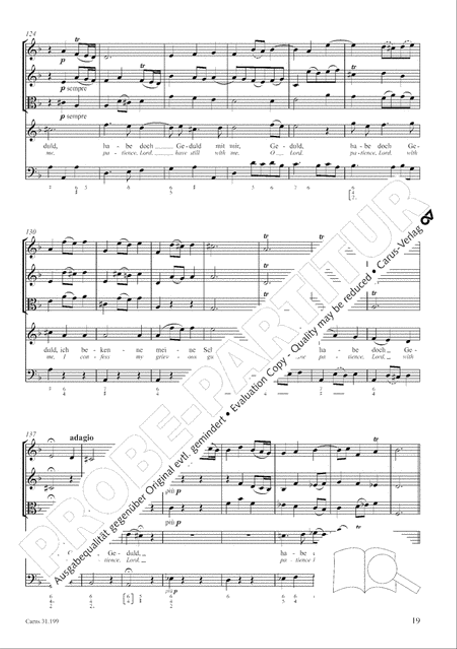 My heart is bathed in blood (Mein Herze schwimmt im Blut) Orchestra scores gallery preview page 20