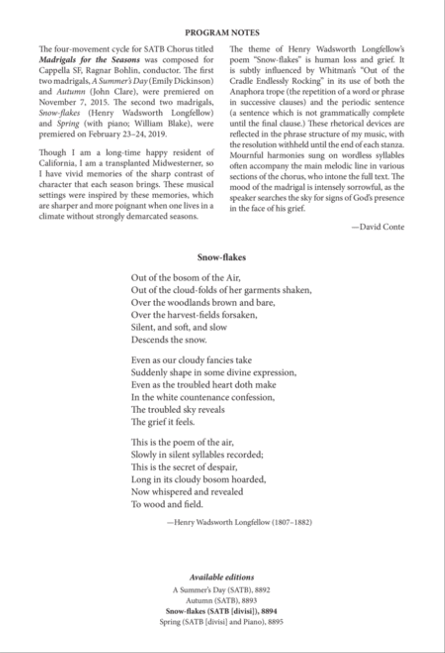 Snow-flakes Divisi scores gallery preview page 1