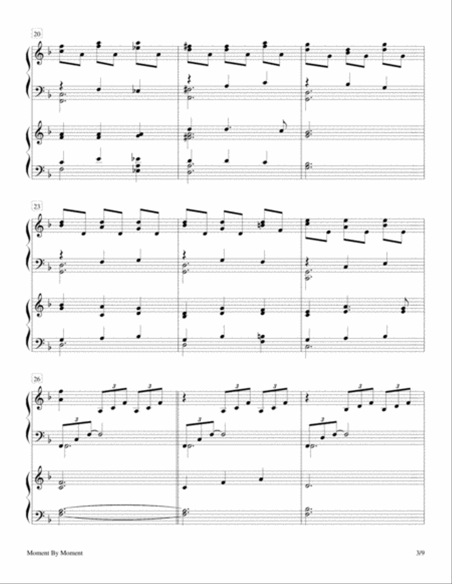 Moment By Moment (Keyboard Duet - 2 Pianos, 4 Hands) 2 Pianos, 4-Hands scores gallery preview page 3