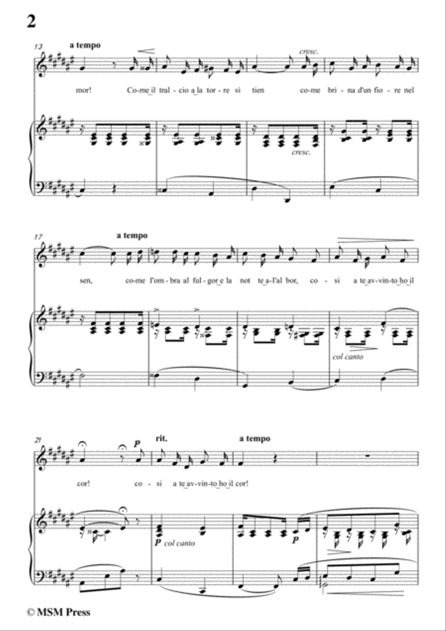 Tosti-Io voglio amarti! In F sharp Major,for Voice and Piano Voice Solo scores gallery preview page 4