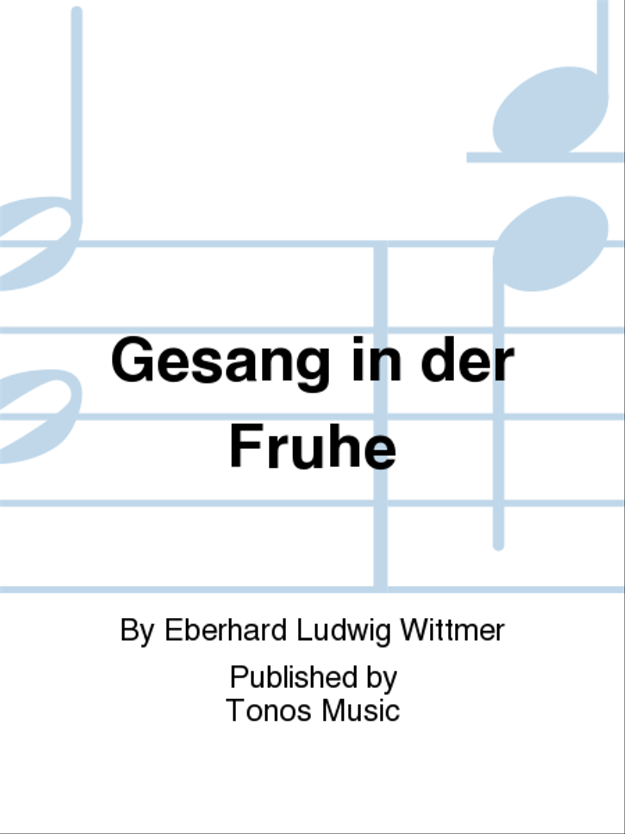 Gesang in der Fruhe Gesang in der Fruhe TTBB scores gallery preview page 1