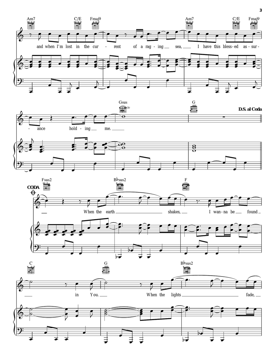Where I Belong Piano, Vocal, Guitar scores gallery preview page 3